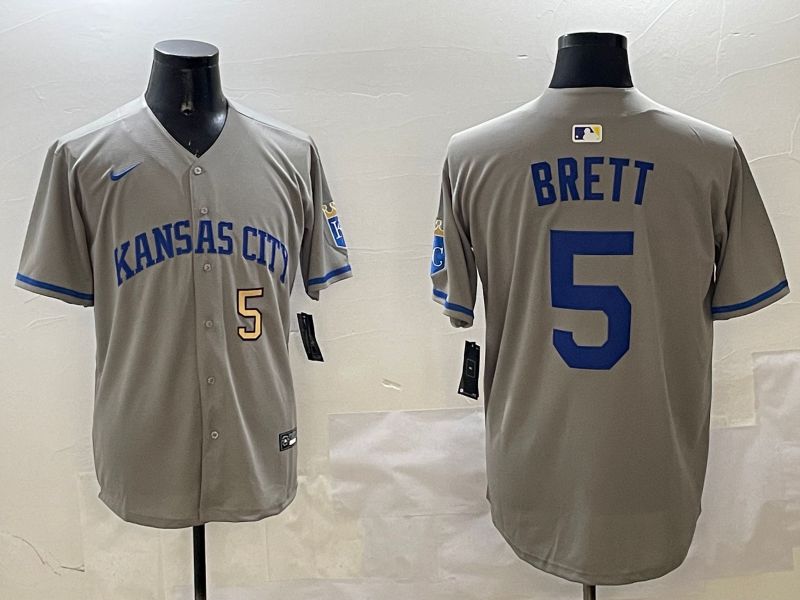 Men Kansas City Royals #5 Brett Grey Game 2025 Nike MLB Jersey style 3162